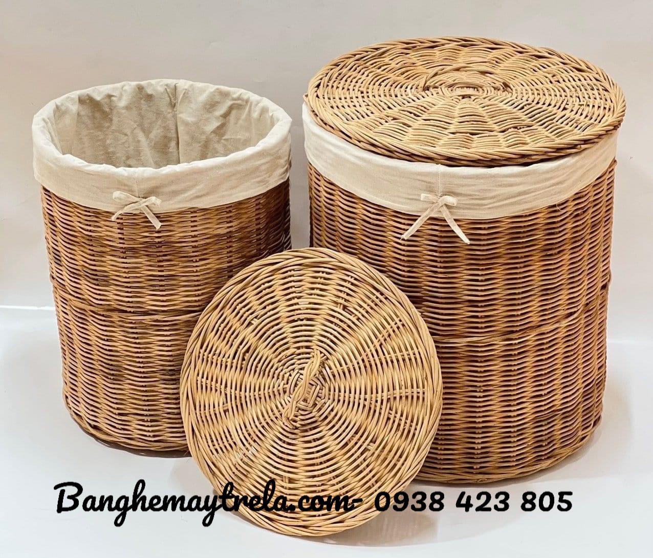 Giỏ mây tròn đựng đồ